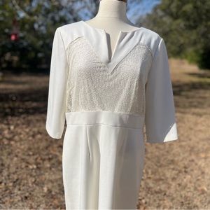 Gorgeous Alex Marie White Iridescent Shimmer bust knee length dress size…